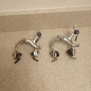 DIA Compe GX-N 500 Sidepull Brake Calipers 1980's w/ Quick Release Levers Used